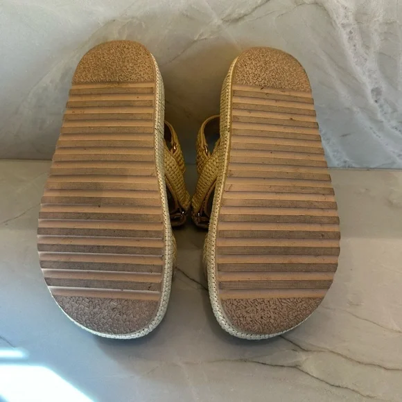 Steve Madden Bigmona Raffia Platform Sandals - Picture 4 of 5